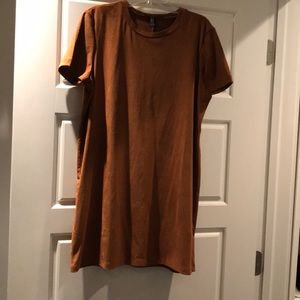 Brown suede like dress